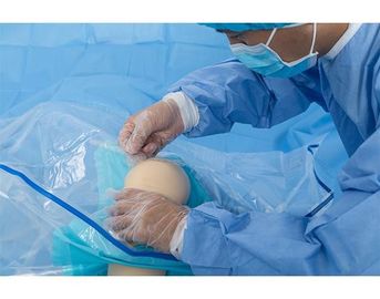 Disposable Patient Drapes Knee Arthroscopy Surgery, with Elastic Film and Pouch.