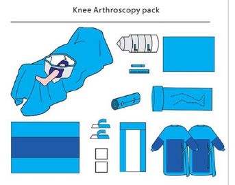 Knee Arthroscopy Waterproof Disposable Surgical Packs Legging Skin Marker Sterile