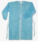 Comfortable SPP Non Woven Isolation Gown With Cuff , Medical Isolation Gowns