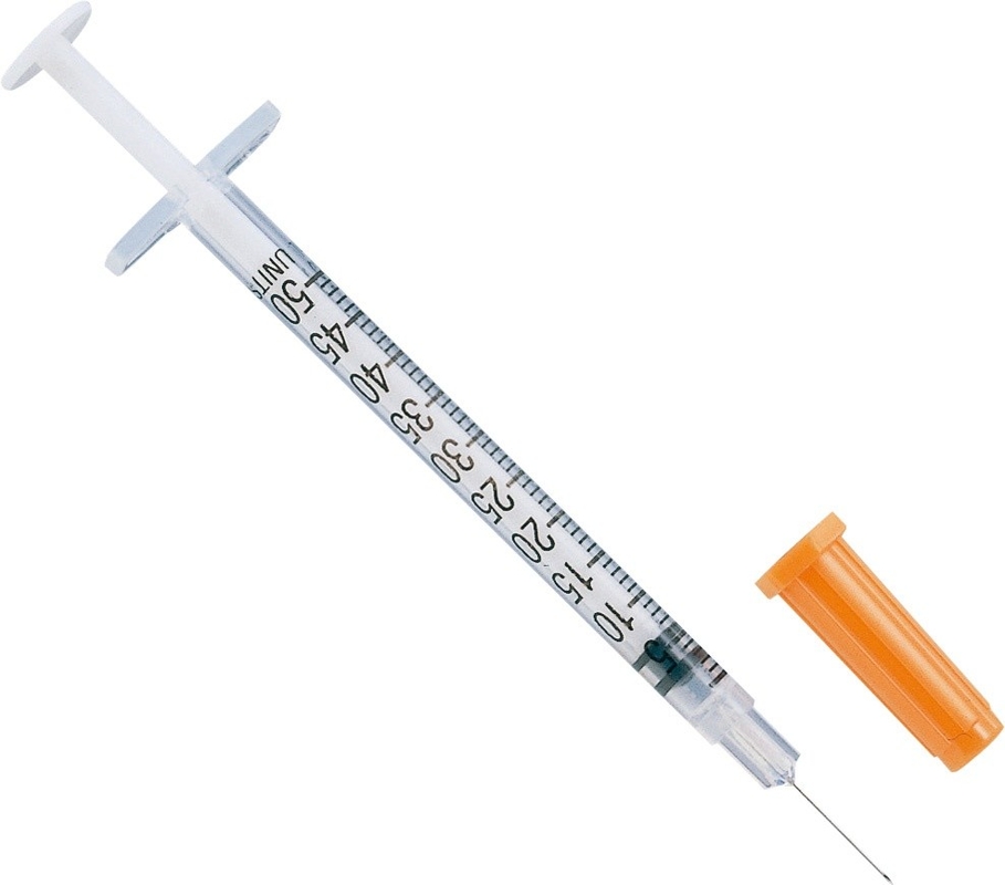 Transparent Disposable Injection Insulin Syringes U-40 EO Gas 1ml 0.5ml