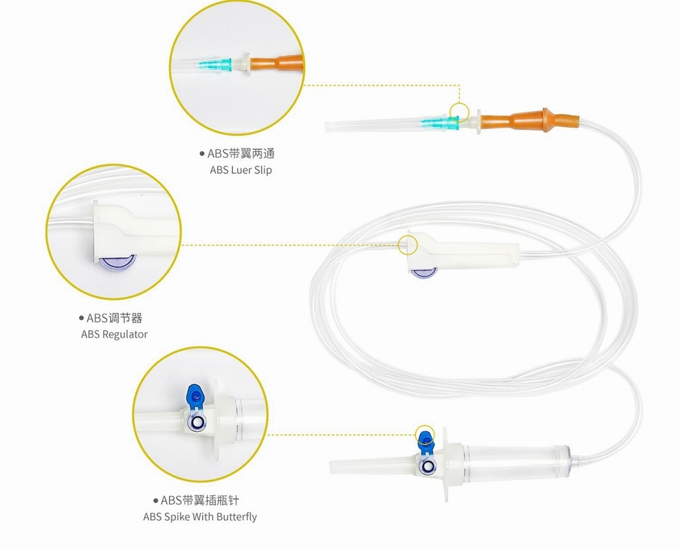 Medical Grade PVC Butterfly Spike Disposable Injection Set