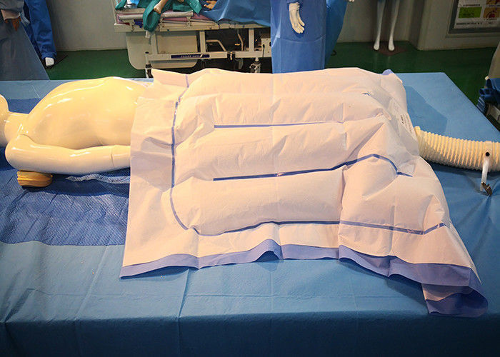 Patient Surgical Warming Blanket Lower Body Forced - Air 102*120 cm Blue White
