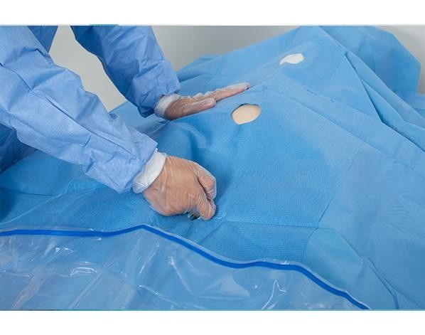 Uroligical  TUR Fenestrated Surgical Drapes Clear PE Film Pouch Finger Cot