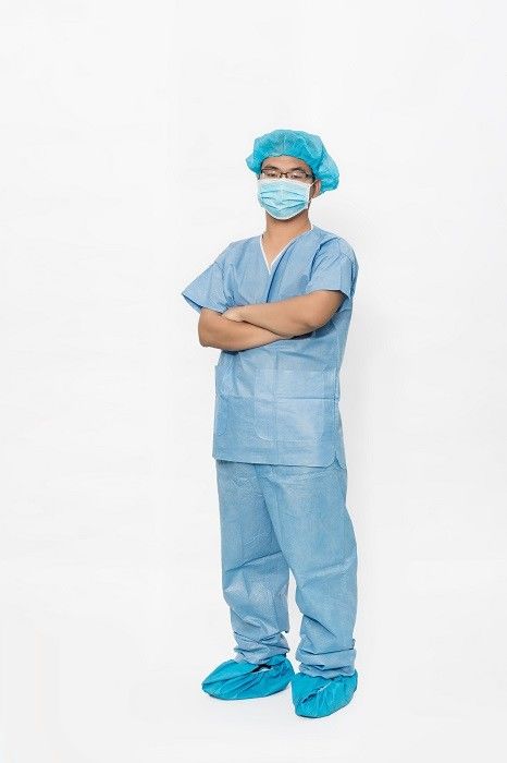 Disposable Surgical  Scrub Suits /Hospital Medical Scrub Suit With Short Cuff